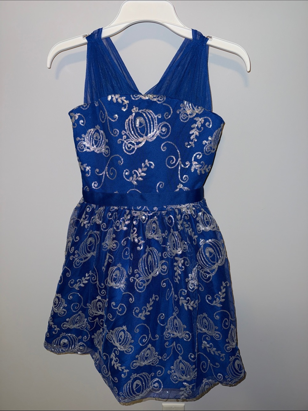 Disney Royal Blue Cinderella Dress with Silver Embroidery